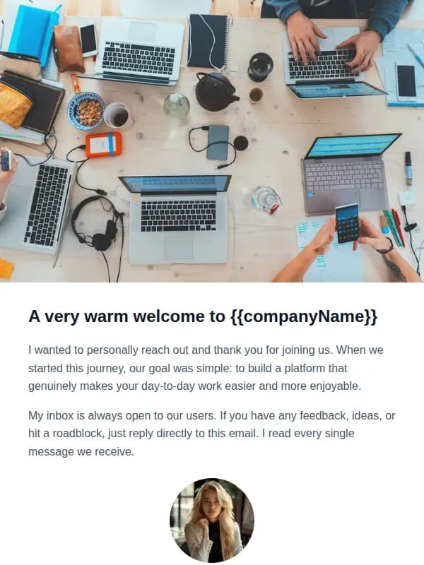 Preview of Founder Welcome