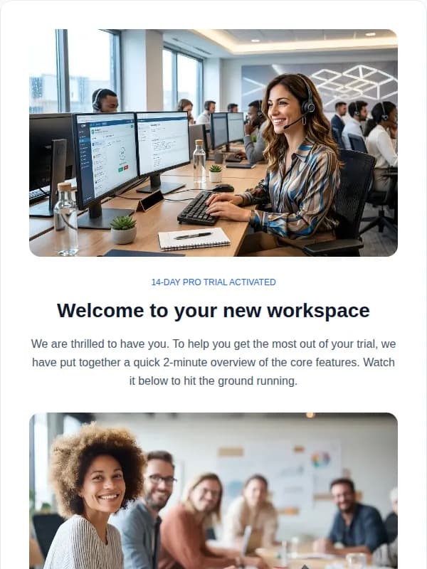 Preview of SaaS Trial Welcome