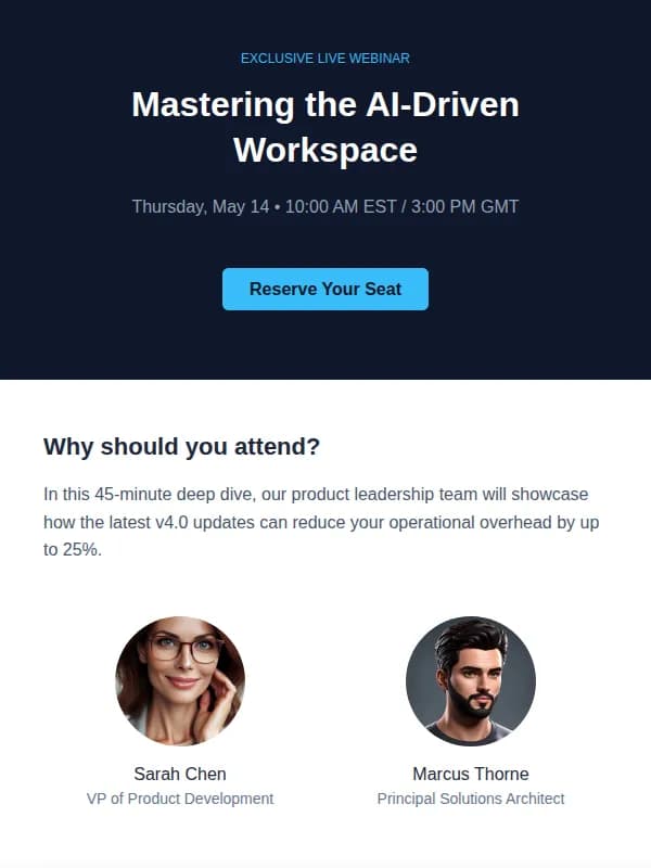 Preview of Enterprise Webinar Invite